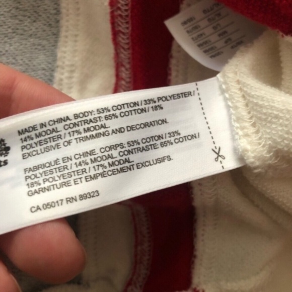 Roots Gray and White Sweatshirt with Red Accents - Picture 9 of 9